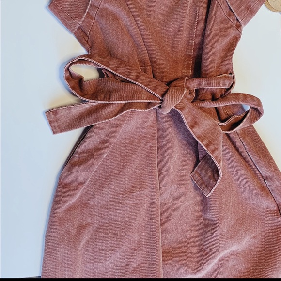 Rose Jean Dress with tie! - Picture 2 of 2